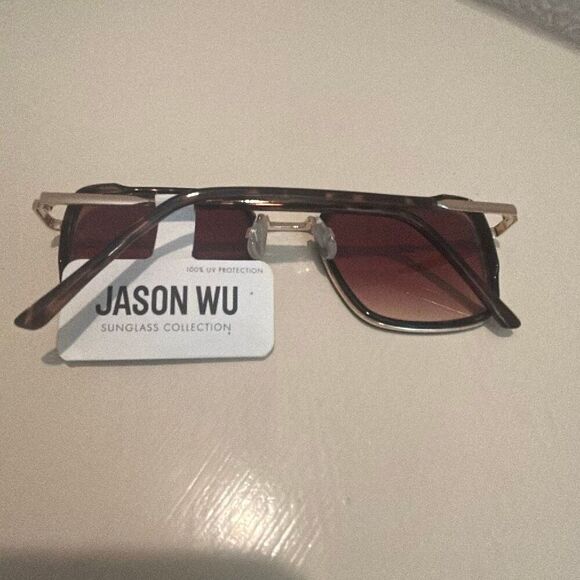 Jason Wu Oversized Square Sunglasses Brown Gold Tortoise Shell Statement NWT main image 4